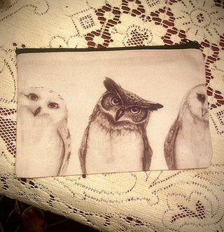 Owls on a Zippered Bag