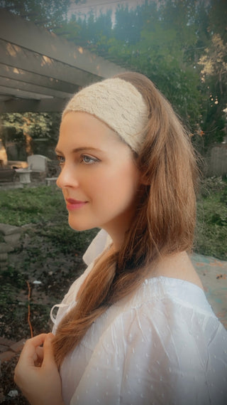 Tea Stained Lace Headband