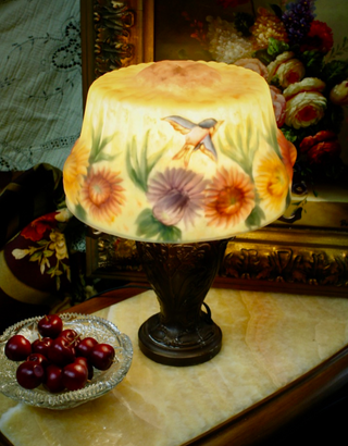The Bluebird of Happiness Pairpoint Puffy Lamp